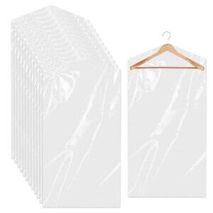 20 Pack Clear Garment Bags Hanging Clothes Covers Dustproof Dry Cleaner Storage
